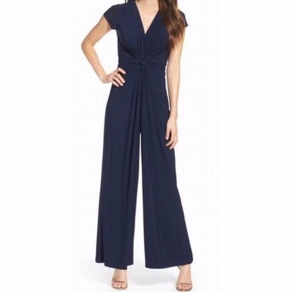 Vince Camuto Pants - Vince Camuto Twist Front V-Neckline Jumpsuit Sz 10